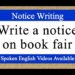 write a notice on book fair | notice writing on book fair | how to write a notice on book fair