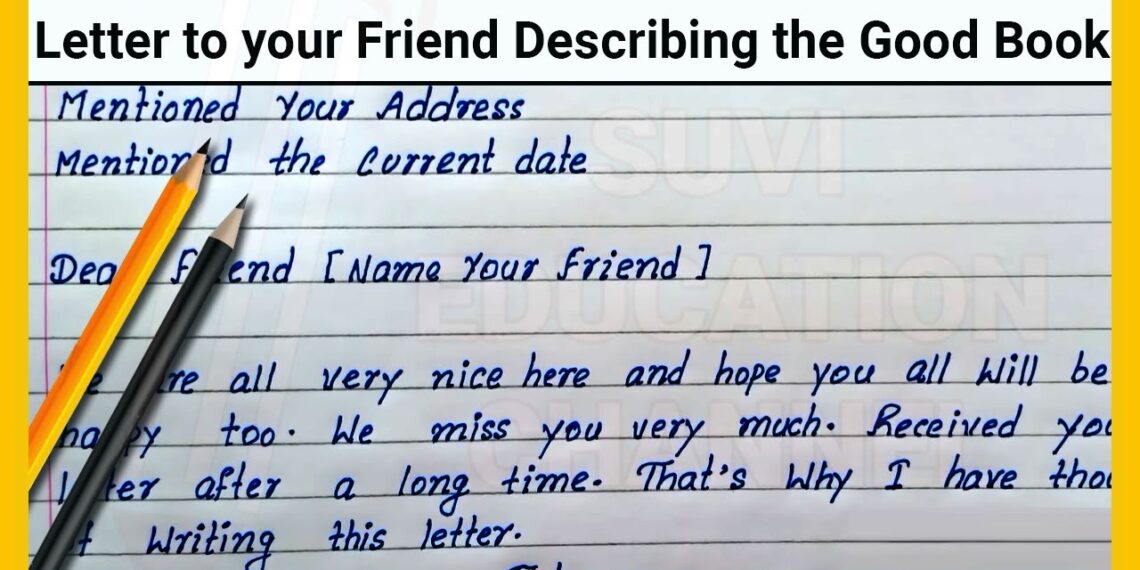 Write a letter to your friend describing the good book 📖 | Letter writing | How to write a letter Write a letter to your friend describing the good book 📖 | Letter writing | How to write a letter