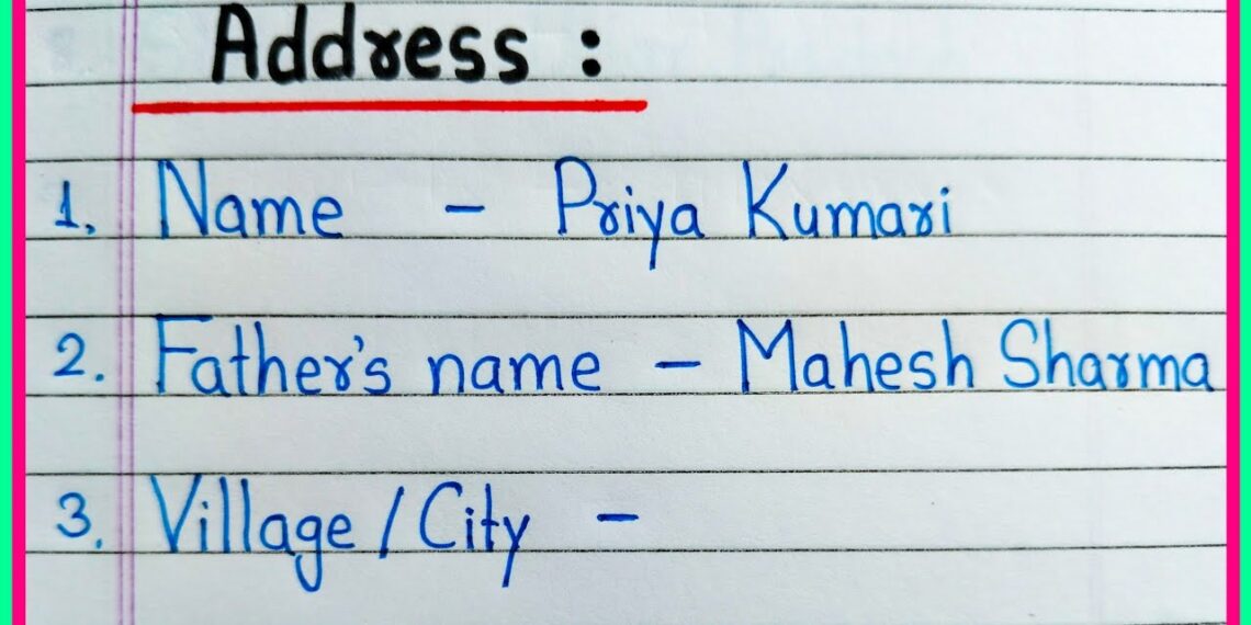 How to write address in English | Address writing in English | Learn to write address How to write address in English | Address writing in English | Learn to write address