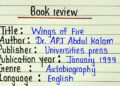 Book review writing- Wings of fire//How to write a book review in english//Non fiction book review