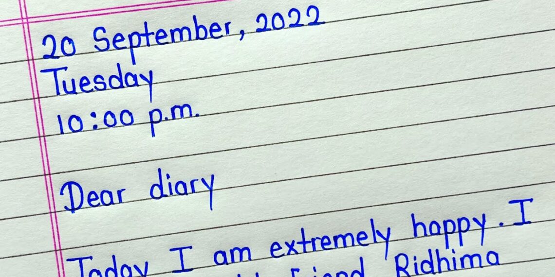 How to write diary writing 2024 || Diary entry on meeting an old friend