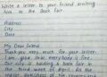 Write a letter to your friend inviting him to the book fair | Handwriting | English