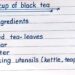 Write down how to prepare a cup of black tea | writing tea recipe | writing |handwriting | Eng Teach