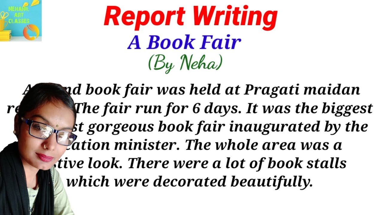 A Book Fair Report Writing in English || Write A Report On a Book Fair || @NehanilArtclasses