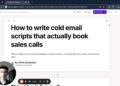 How to write cold email scripts that actually book sales calls (B2B agency + SaaS companies)