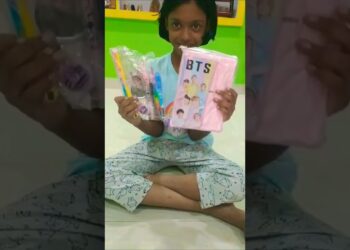 unboxing BTS Black pink stationery set for girls from Amazon #shorts #funny #kids #bts