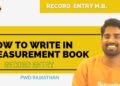 How To Write In Measurement Book || Record Entry MB || MB Kaise Bharna Hota Hai How To Write In Measurement Book || Record Entry MB || MB Kaise Bharna Hota Hai