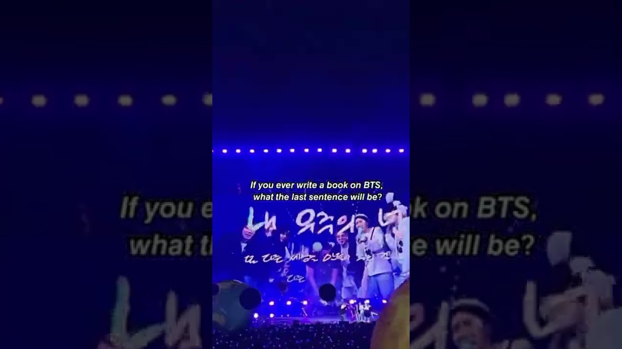 If you Ever write a book on BTS, What the last sentence will be 💜💜#btsarmy