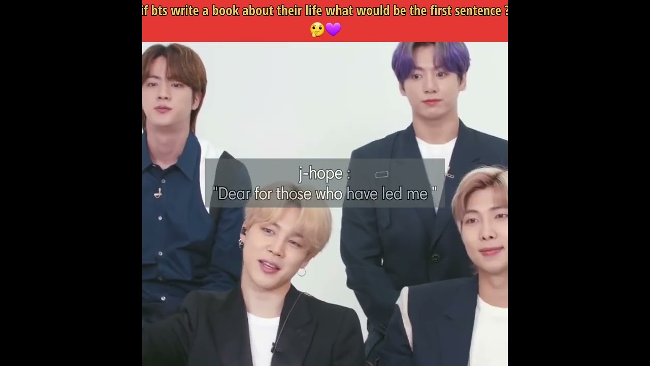 if BTS💜 write a book about their life what would be their first sentence 🤔💜 #bts #shorts #ytshorts