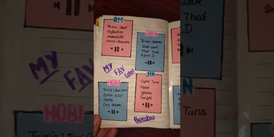 BTS journal 💜 (My fav songs) #shorts #trending #bts #army #v #jungkook #rm #suga #jin #jimin #jhope