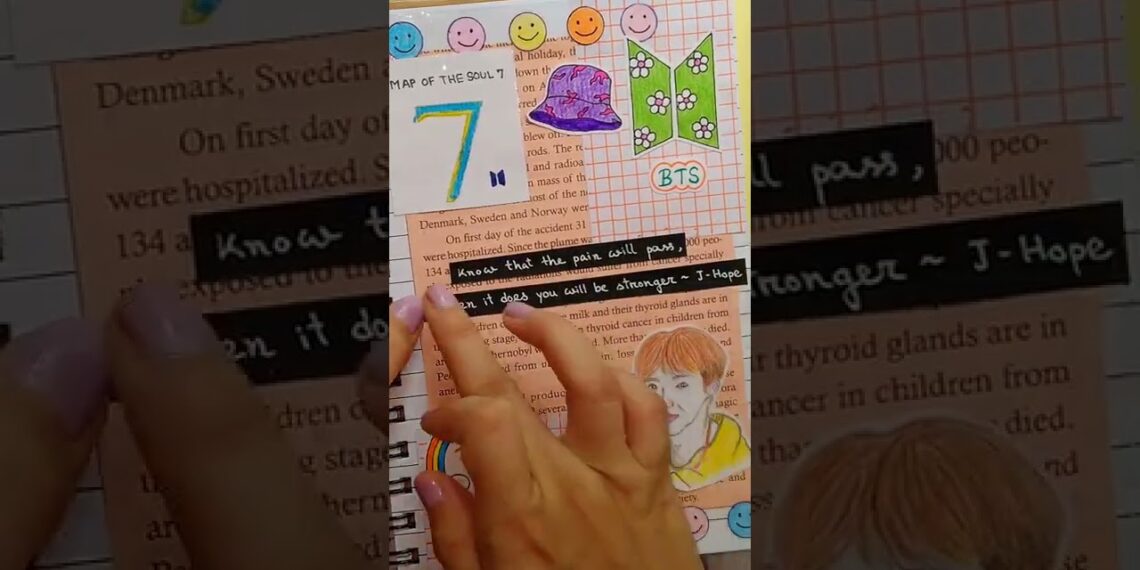 BTS series scrapbooking with DIY Supplies 58| J-hope 🧡 #shorts #bts