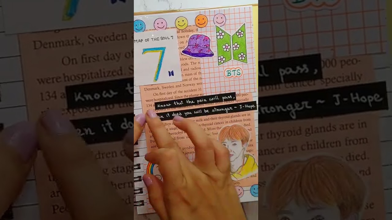 BTS series scrapbooking with DIY Supplies 58| J-hope 🧡 #shorts #bts