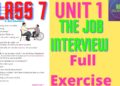 Class 7 English Book Chapter 1 Exercise 2079 | The Job Interview | Unit 1 Exercise |