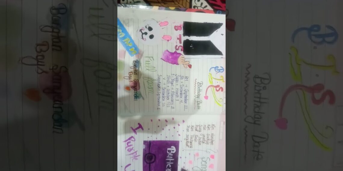 Diary BTS diary for write bts song butter 😍😍