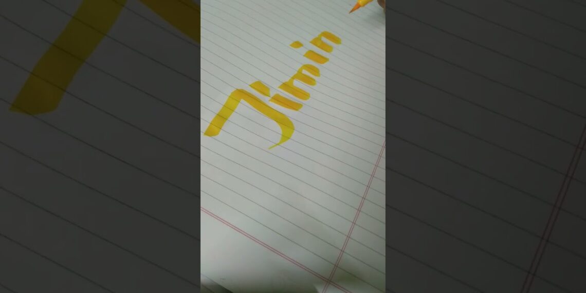 BTS “Jimin” Writing with Brushpens💜 #jimin #brushpens