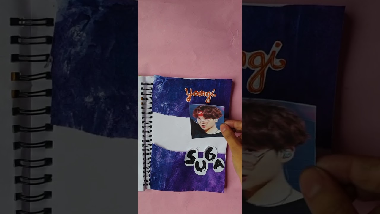 BTS Suga Journal Idea 💜 #BTS #btsarmy #btsjournal #journaling #CrafterMotherandDaughter #shorts