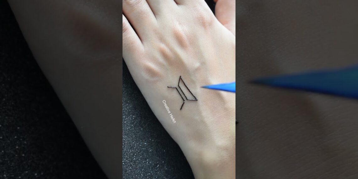 Unique BTS Henna Tattoo💜🫶 #mehndi #tattoo