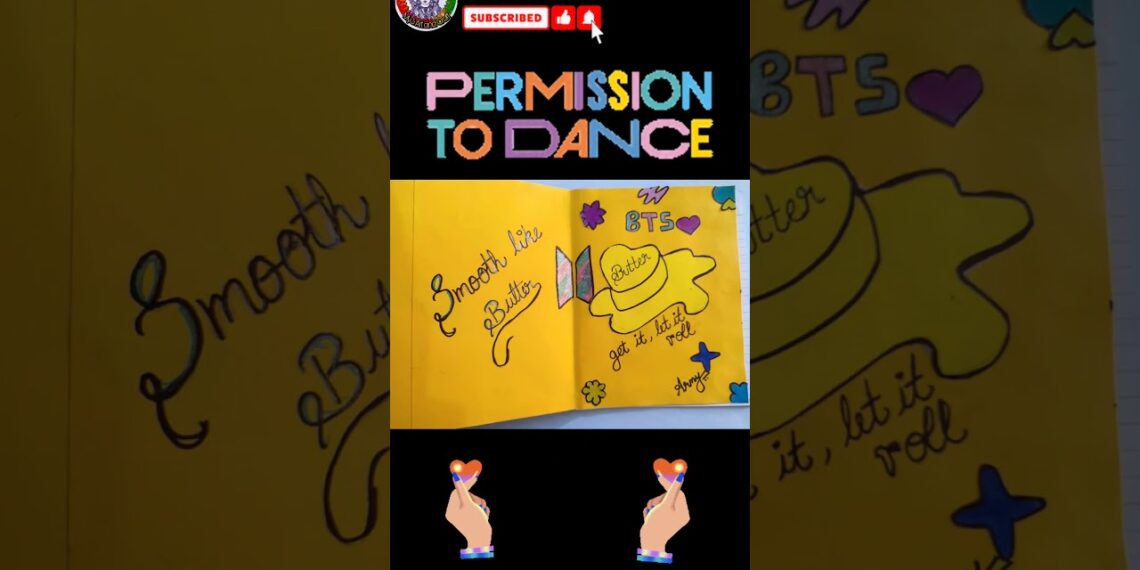 BTS Book Cover Making Permission to Dance&Butter #Shorts #PermissiontoDance #BTS #Shortvideo #craft