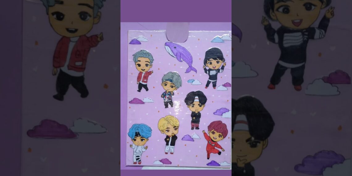 Diy BTS exam pad 💜✨/how to make your own exam pad #bts #btsarmy #shorts #youtubeshorts #btsshorts