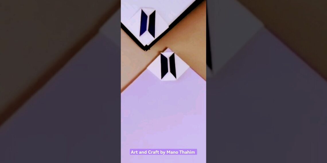 BTS Bookmark @ArtAndCraftByManoThahim #diy #handmade #paper #shorts