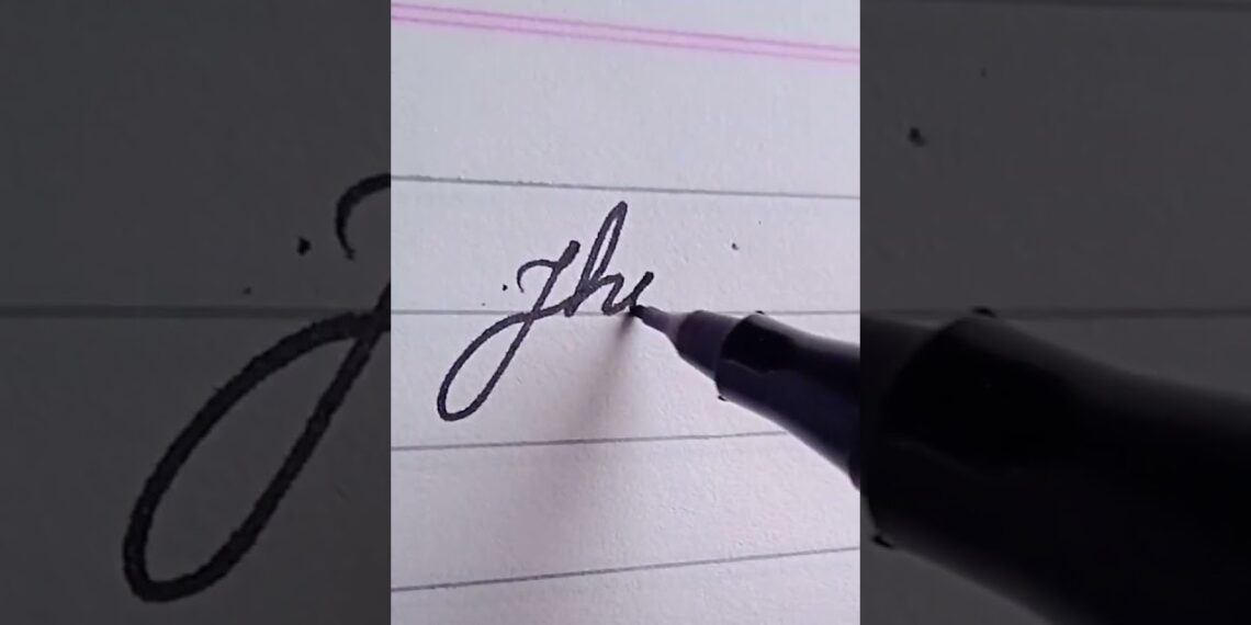 Jhope name in cursive writing#cursive#writing#bts#jhope#khushicursivewriting#short