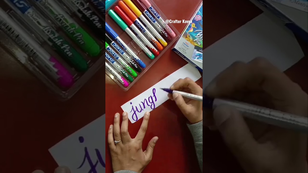 BTS Jungkook💜 Name Calligraphy With Brush Pen #ytshorts #bts #btsyettocome #jungkook #calligraphy BTS Jungkook💜 Name Calligraphy With Brush Pen #ytshorts #bts #btsyettocome #jungkook #calligraphy