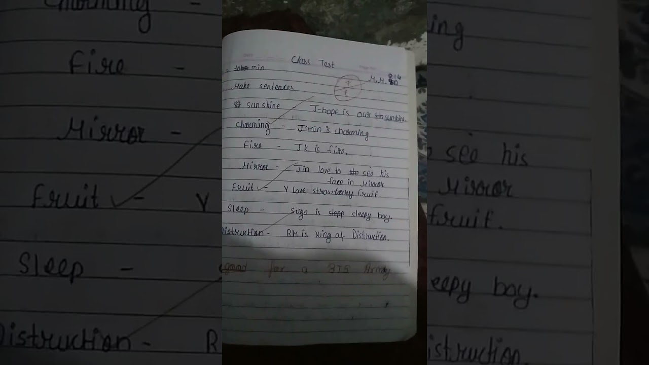 WHAT I DO IN CLASS TEST #BTS💜❤️ #ARMY💜❤️  AND TEACHER GIVE ME V.GOOD