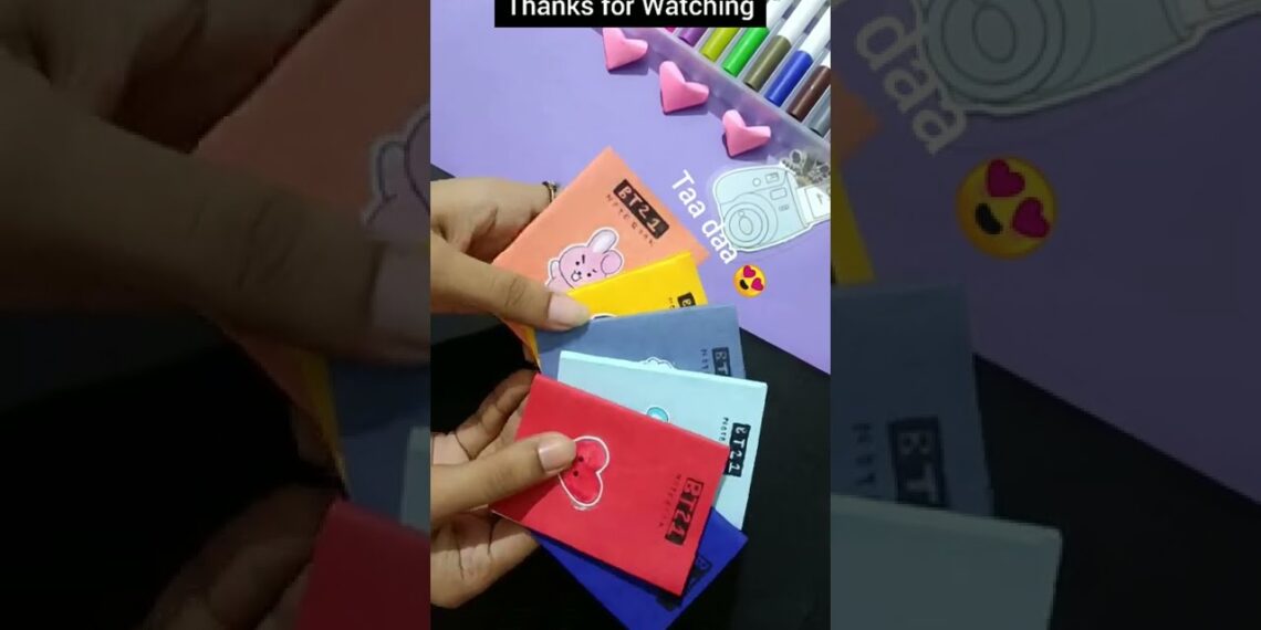 DIY-BTS mini notebook || BTS school Supplies for Army’s💜