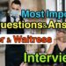MOST IMPORTANT QUESTIONS & ANSWER WAITER AND WAITRESS INTERVIEW
