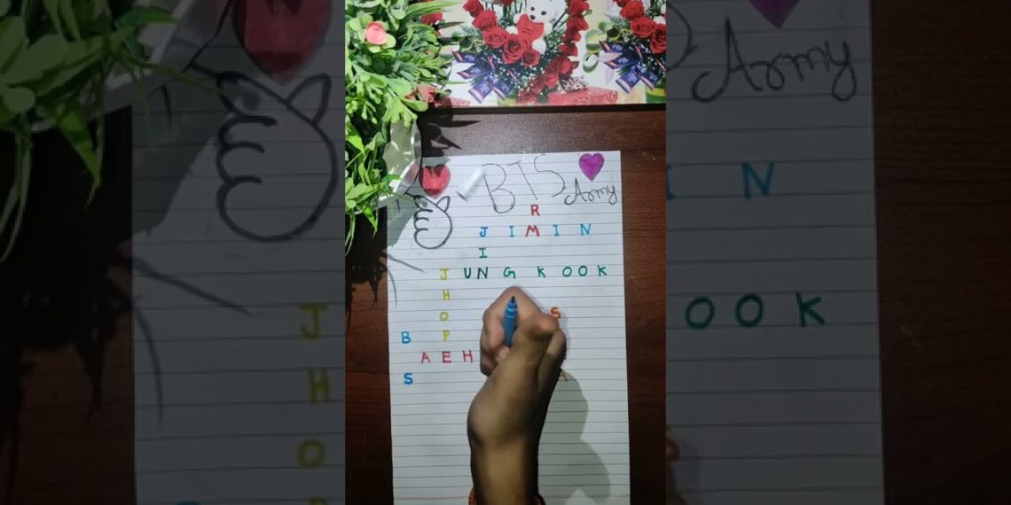 BTS 💜 #handwriting  #shorts #art #viral #drawing