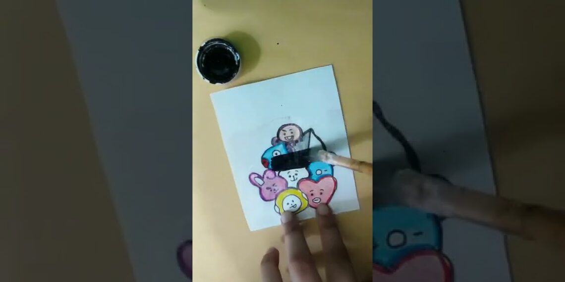 DIY BTS scratch card 💜💜#shorts