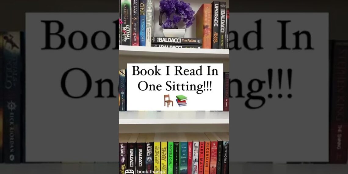 Book I Read in ONE SITTING!!!🪑📚 #shorts #books