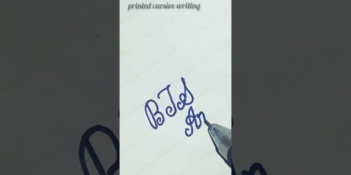 BTS Army in cursive handwriting || cursive shorts #shorts