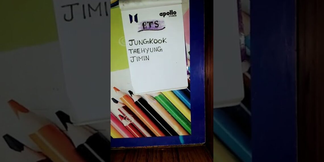 BTS name stickers// #bts #itssomya #handmade // how to make BTS keychain//#craft #btsstickers #bp