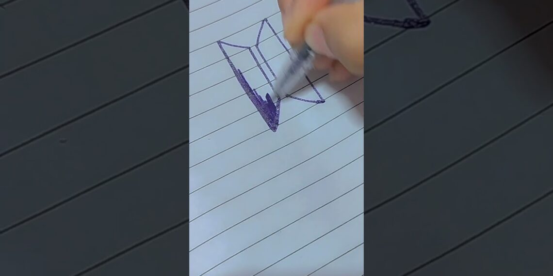 are u a BTS army?💜/ #diy #best #love #art #viral #video #bts #drawing #army #shorts #short #rm #suga