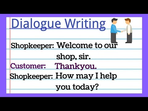 Dialogue writing between Shopkeeper and Customer about buying grocery items, English conversation Dialogue writing between Shopkeeper and Customer about buying grocery items, English conversation