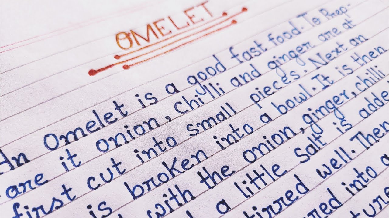 Processing Writing Of OMELET// How To Make Omelet// Handwriting// Processing Writing Of OMELET// How To Make Omelet// Handwriting//