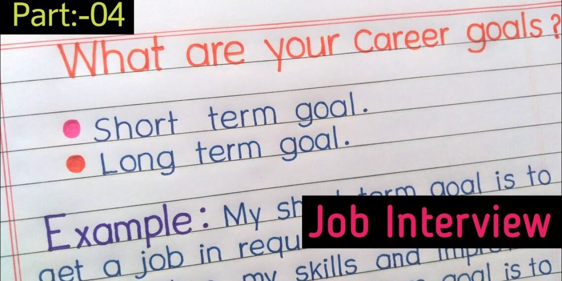 How to answer career goals questions in interview || Career goals || job interview questions ||