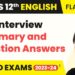 Class 12 English Flamingo (Prose) Chapter 7 | The Interview – Summary and Question Answers (2022-23)