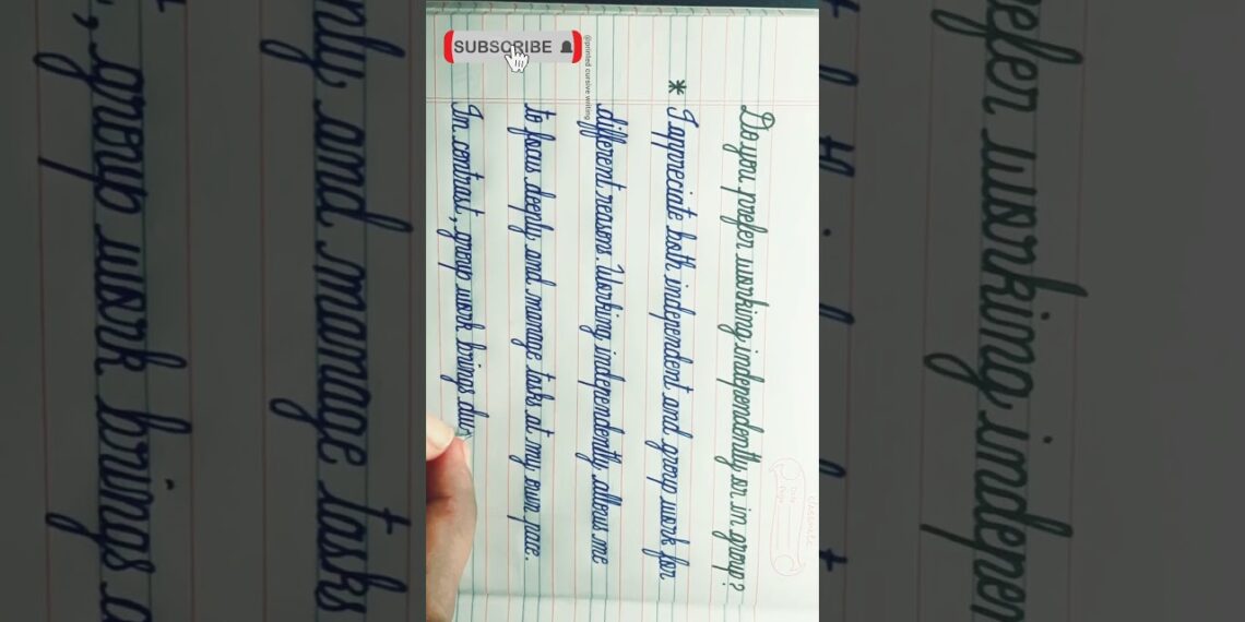 Best Interview answer for “Do you prefer working independently or in a group?”#cursivewriting
