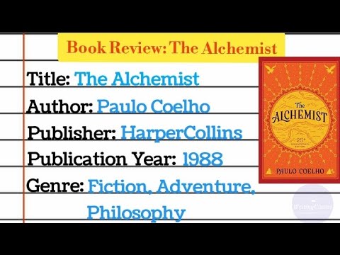 Book Review Writing – The Alchemist || Write a book review on an adventure story book || Book review