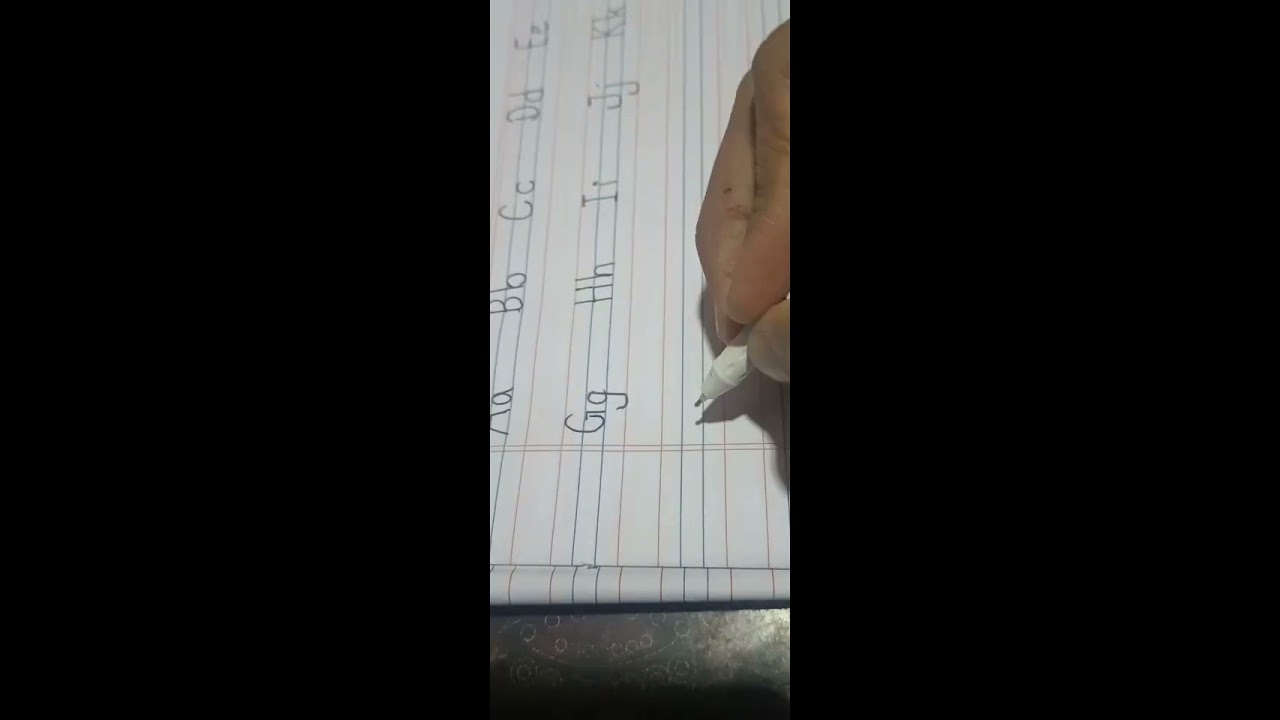 How to write the alphabet in book.