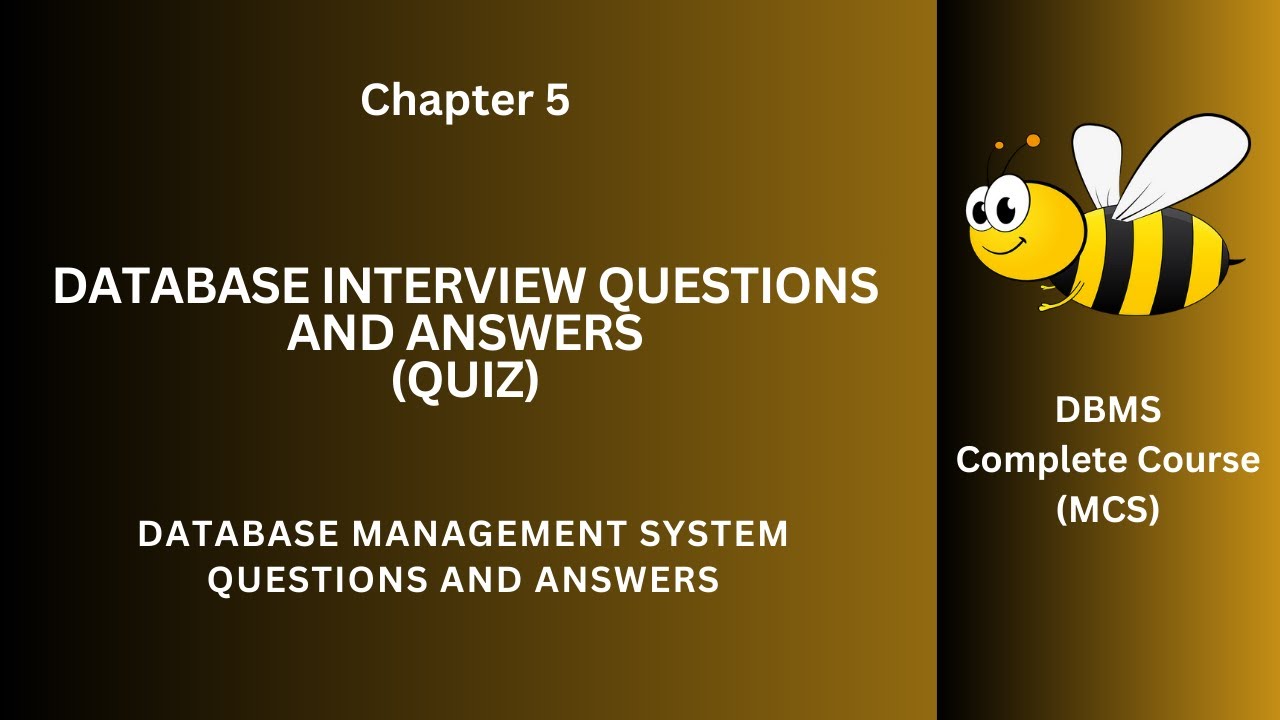 Database Interview Questions and Answers PDF | Database Class 9-12 Notes Ch 5 Quiz App | DBMS e-Book Database Interview Questions and Answers PDF | Database Class 9-12 Notes Ch 5 Quiz App | DBMS e-Book