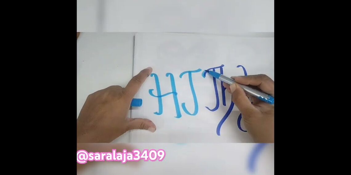 Jhahnavi’s name in style #calligraphy #art #artwork #craft #name #handwriting #lettering #painting