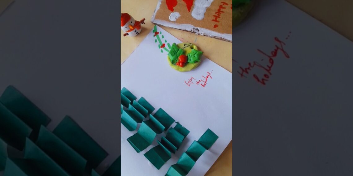 Christmas tree  card🎄💚#shorts #youtubeshorts #christmas