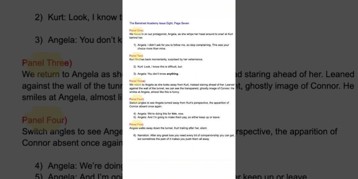 HOW TO WRITE A COMIC BOOK SCRIPT  #comicbook #writertube #writing