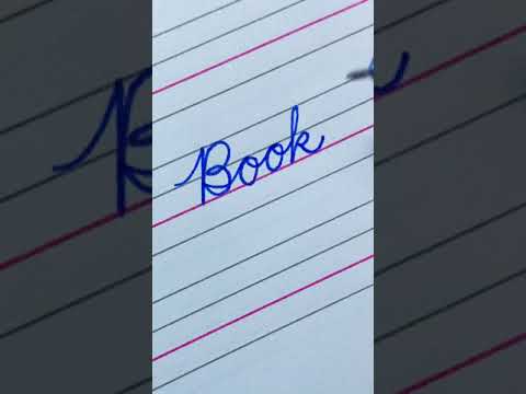 How to write Book in cursive handwriting |  American Cursive handwriting practice