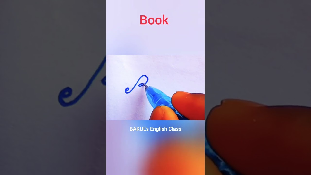 How to write the word BOOK in cursive || Calligraphy writing || Hand Writing