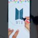 BTS logo 🖤  #bts  #shorts #drawing #art