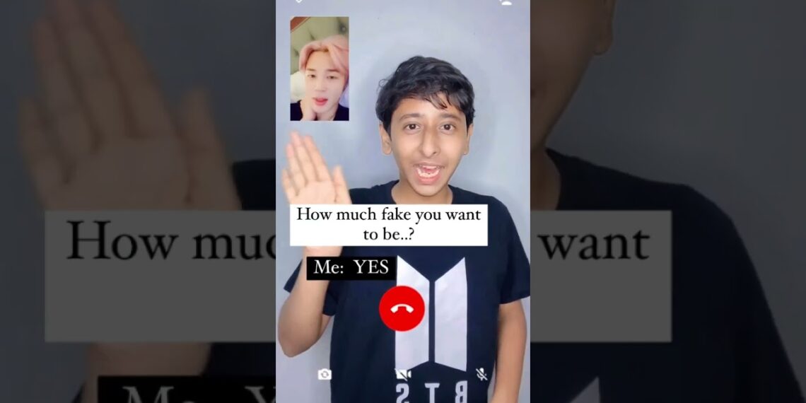 Video call With BTS JIMIN 😱 #funnyshorts #ytshorts #shorts